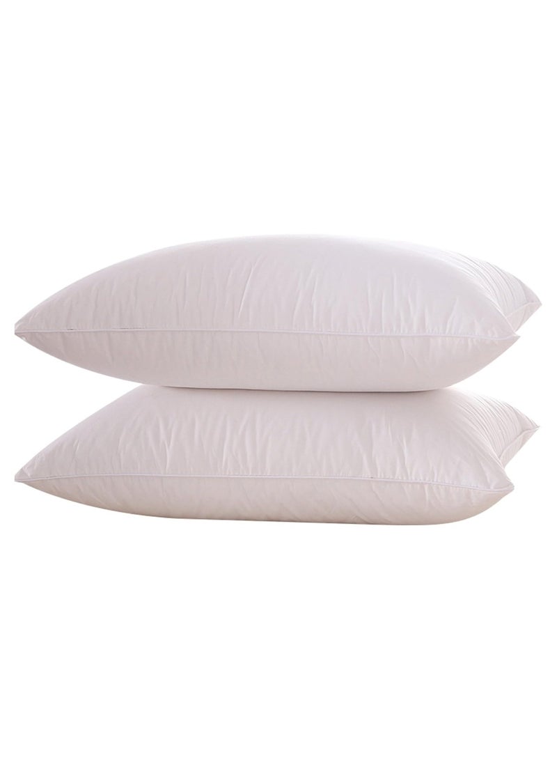 Cotton Bed Pillows White (48 x 74 cm) - Image 5
