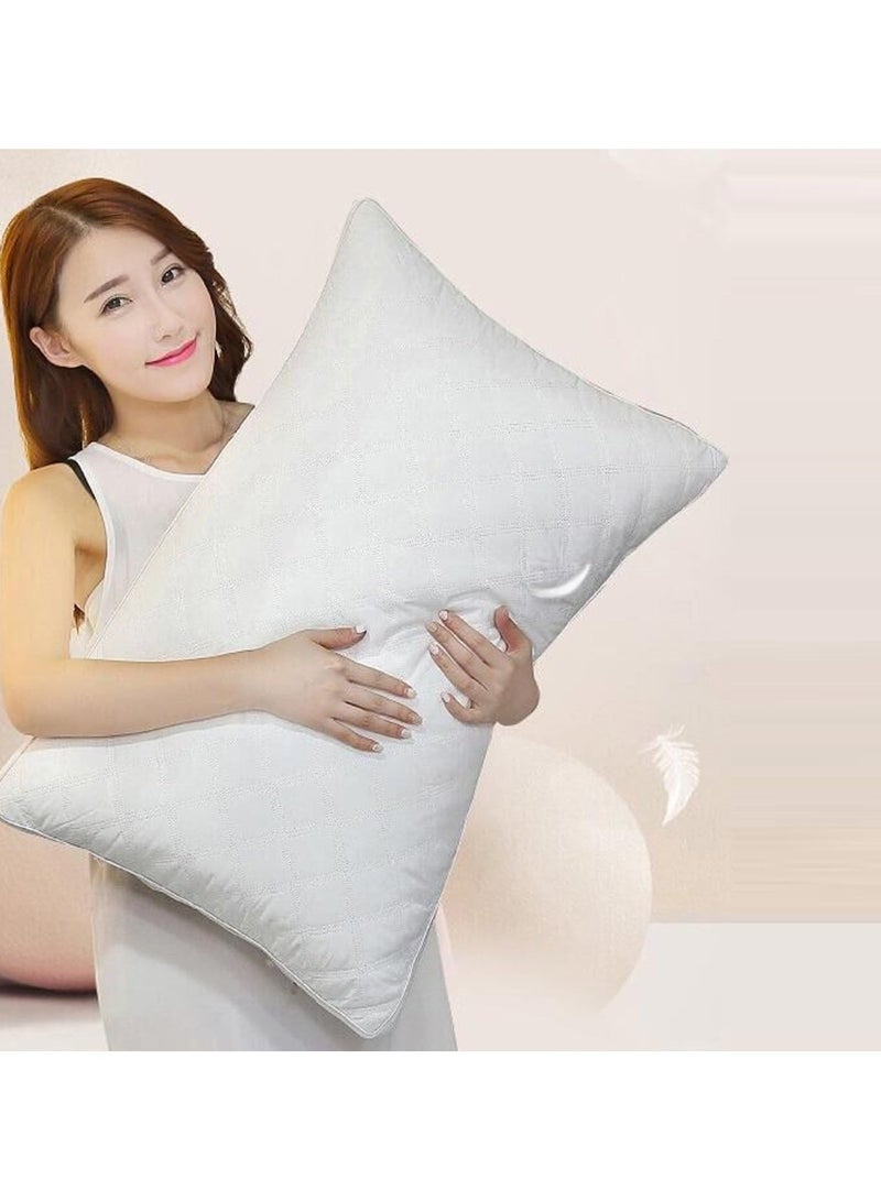 Cotton Bed Pillows White (48 x 74 cm) - Image 4