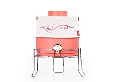 QUALIZA QUALIZA Heavy Stainless Steel Chrome Plated Fancy Water Matka and Pot Stand Silver Standard  - Image 3