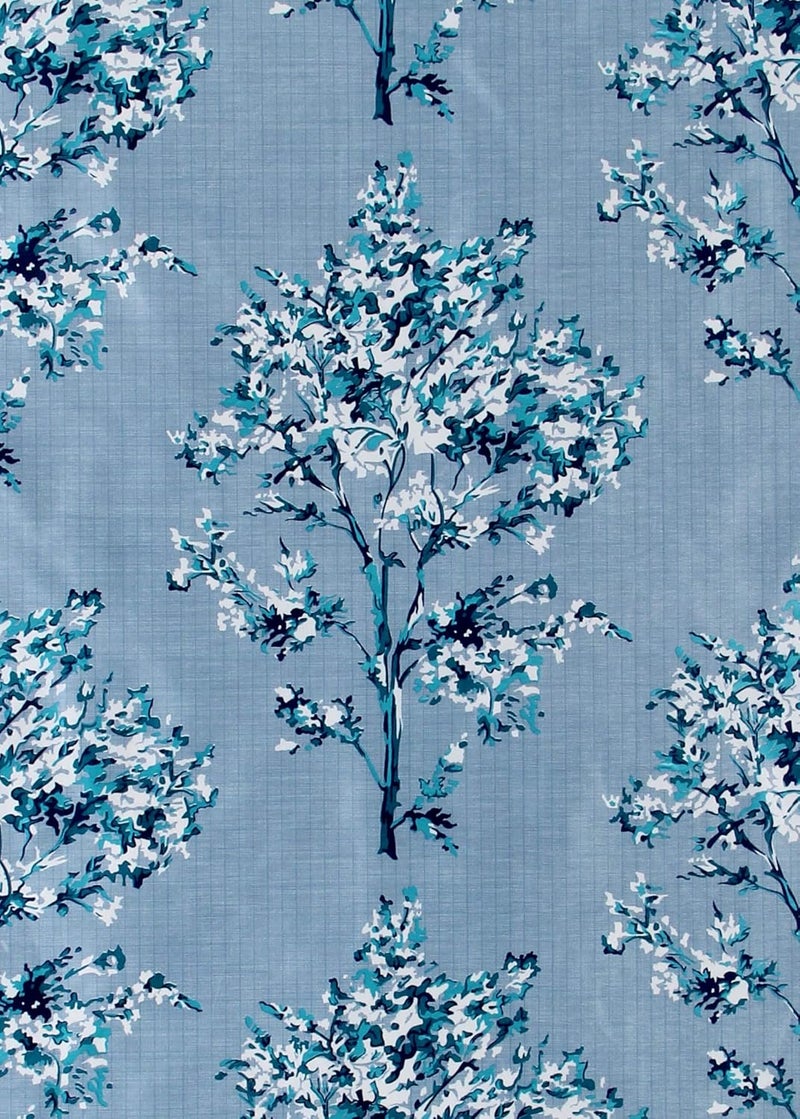Jiyansh Dcor 6Ft Curtains for Window Set of 2 New Tree Design Panels and Drapes for Decoration Curtains for Living Room Kitchen HallAqua Blue Tree 4 x 6 Feet  - Image 4
