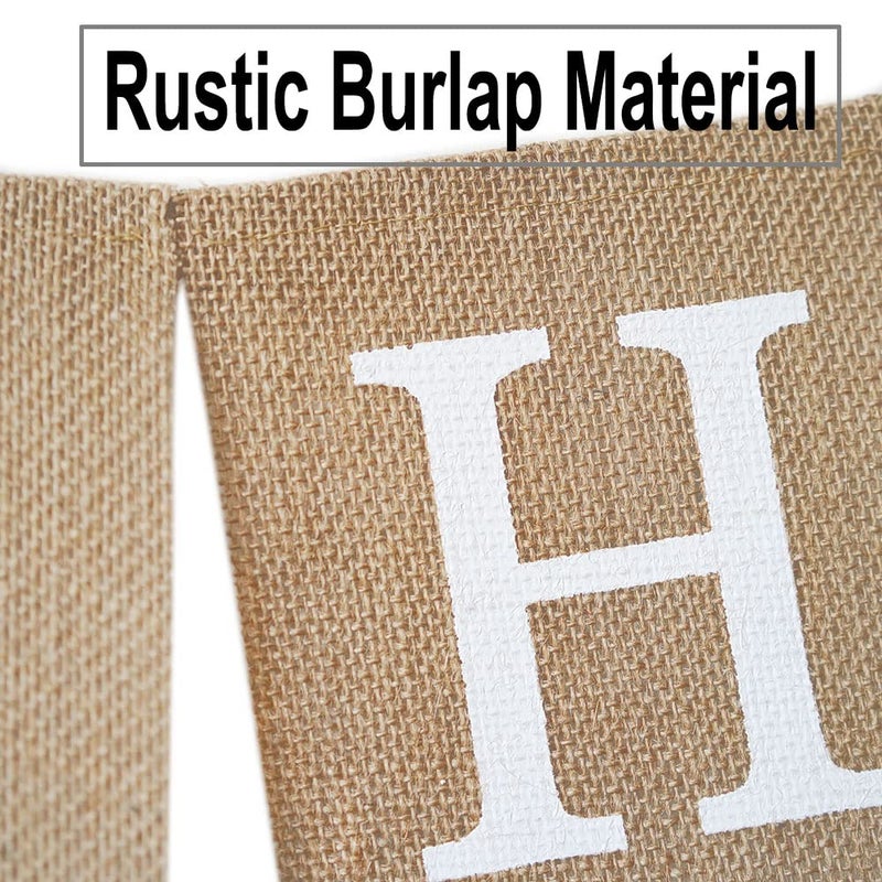 CROWNOS Happy Birthday Bannner Pre Strung Burlap Happy Birthday Sign For Birthday Party Decorations - Image 2