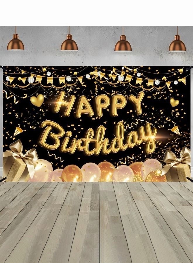 ميكسد 70.8 * 43.3 بوصة عيد ميلاد سعيد الطرف زينة عيد ميلاد الطرف اللوازم الخلفية لافتات اطفال دش خلفية التصوير الفوتوغرافي الاستوديو الأسود والذهبي - Image 1