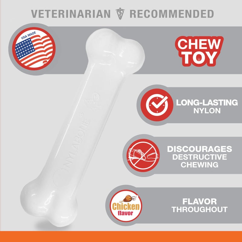 Nylabone Original Bone Power Chew Toy for Dogs, Durable Dog Toys for Aggressive Chewers, Basted Blast Bacon & Chicken Flavor, Medium - Up to 35 lbs, 2 Pack - Image 5