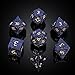 UDIXI Stone DD Dice Set 7PCS Blue Sandstone Gemstone DND Dice with Leather Gift Box for Role Playing Game and Other Tabletop Games - Image 4