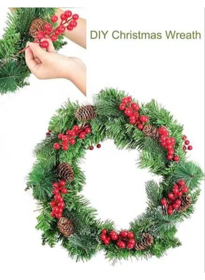 Plastic Cherry Branch Christmas Decoration Branch Length: 21 cm 1 piece - Image 2