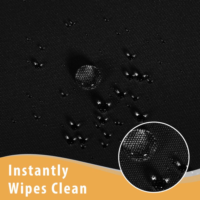Obstal Black Tablecloth Fitted for 6ft Rectangle Table - Water Resistant Polyester Table Cover for Indoor/Outdoor Use, 72x30 inches - Image 3