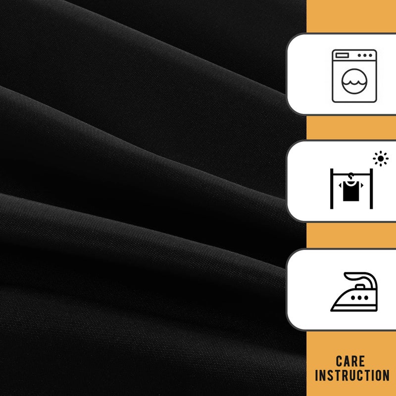 Obstal Black Tablecloth Fitted for 6ft Rectangle Table - Water Resistant Polyester Table Cover for Indoor/Outdoor Use, 72x30 inches - Image 5