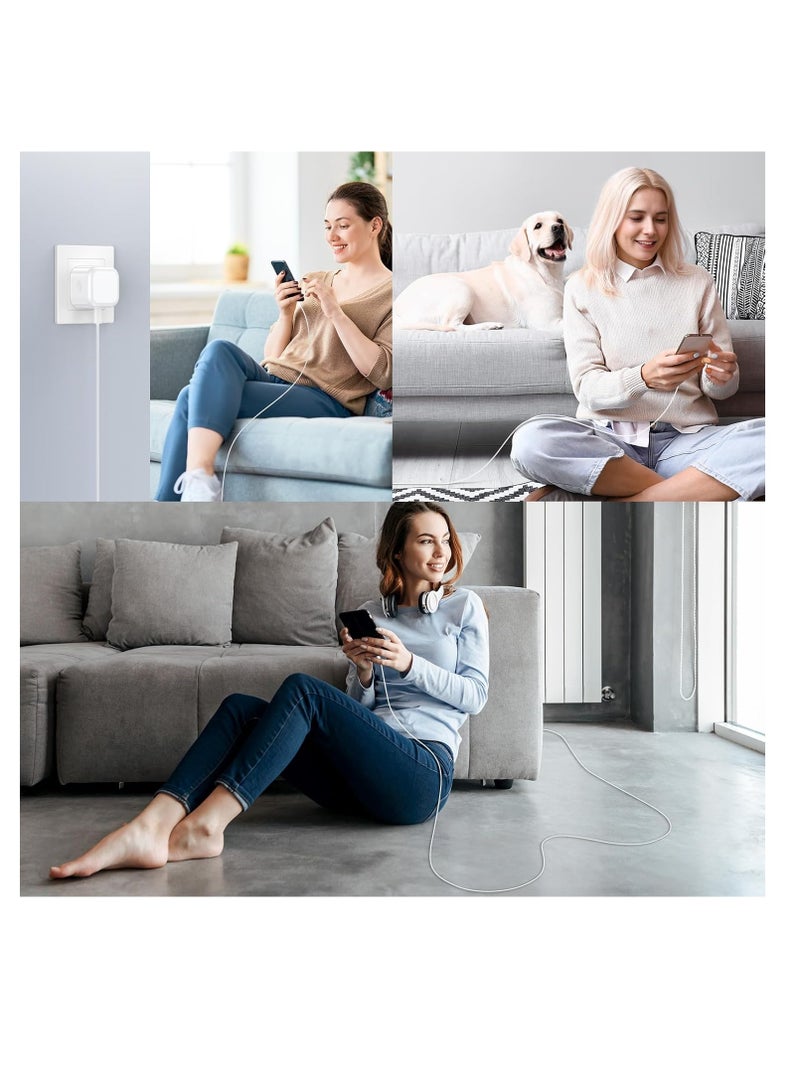 general iPhone 15 16 Fast Charger and Cable/2M, 20W Wall Charging Plug with USB C to C Cable Lead, Type C Charger Power Adapter for Apple iPhone 16 Pro/16 Pro Max/15 Plus/15 Pro Max/iPad Pro 13/12.9/5/4/3th - Image 3