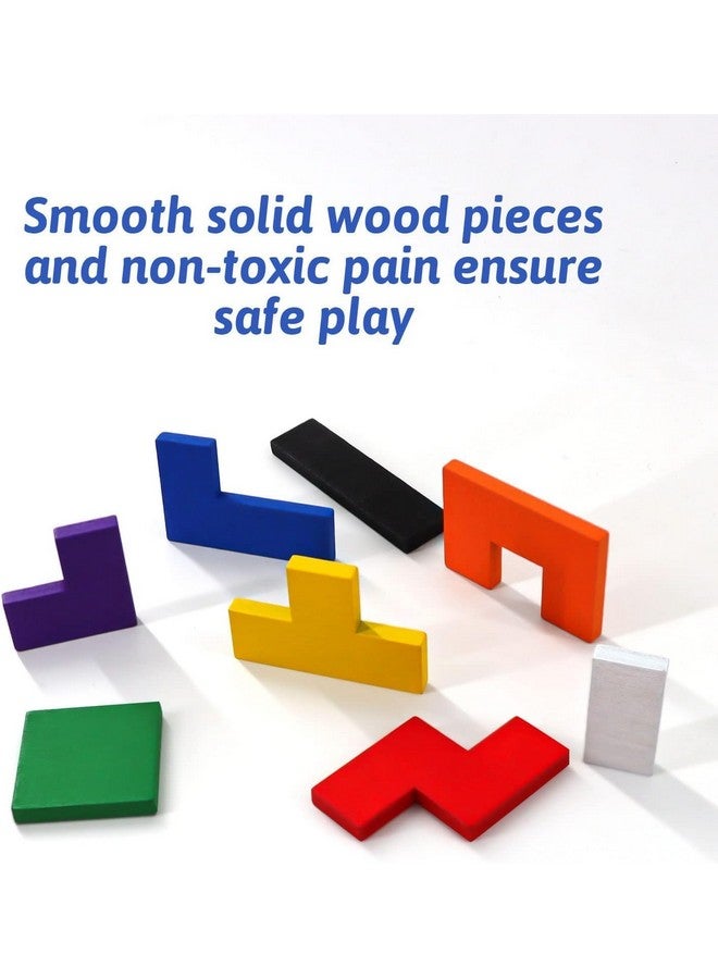 Rexez Wooden Russian Blocks Puzzles for Kids Adults, Wood Intelligence Puzzle for Kids Ages 3-8,Wooden Kids Puzzles Brain Teasers Toy Educational Gift for Kids - Image 5
