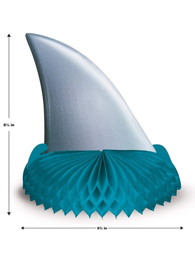 Beistle 3 Piece Shark Theme Party Supplies Birthday Decorations Table Centerpieces Gray/Blue 6.75" X 6.25" - Image 4