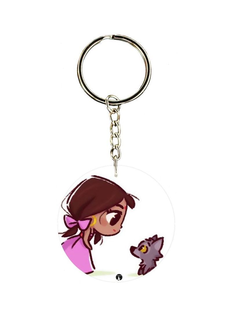 RKN Cartoon Printed Double Sided Keychain