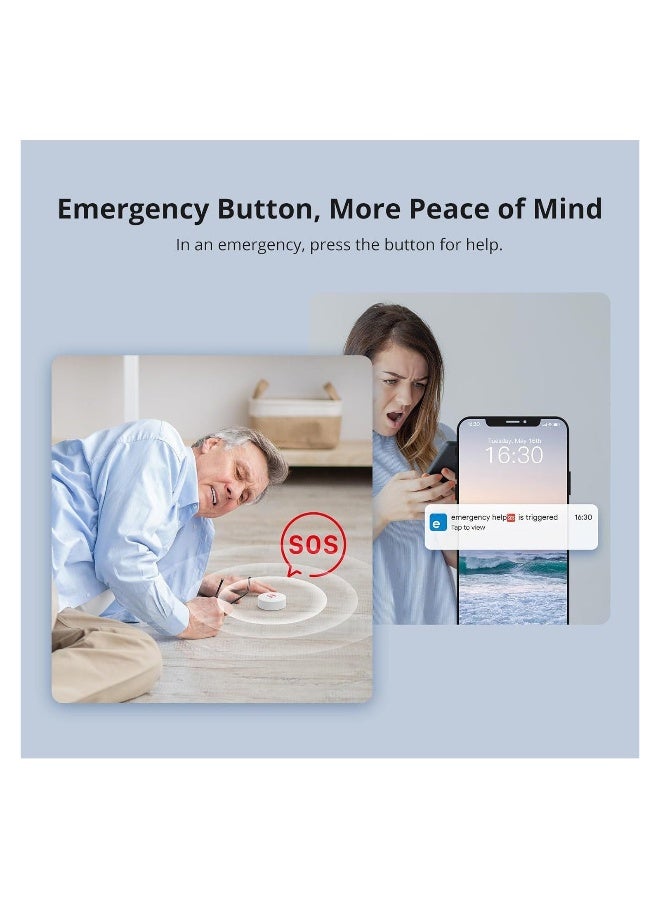 SNZB-01P Zigbee Wireless Switch, Supports to Create Smart Scenes, Trigger The Connected Devices on APP with Three Control Options, ZigBee Bridge Required, A Certified for Humans Device - Image 2