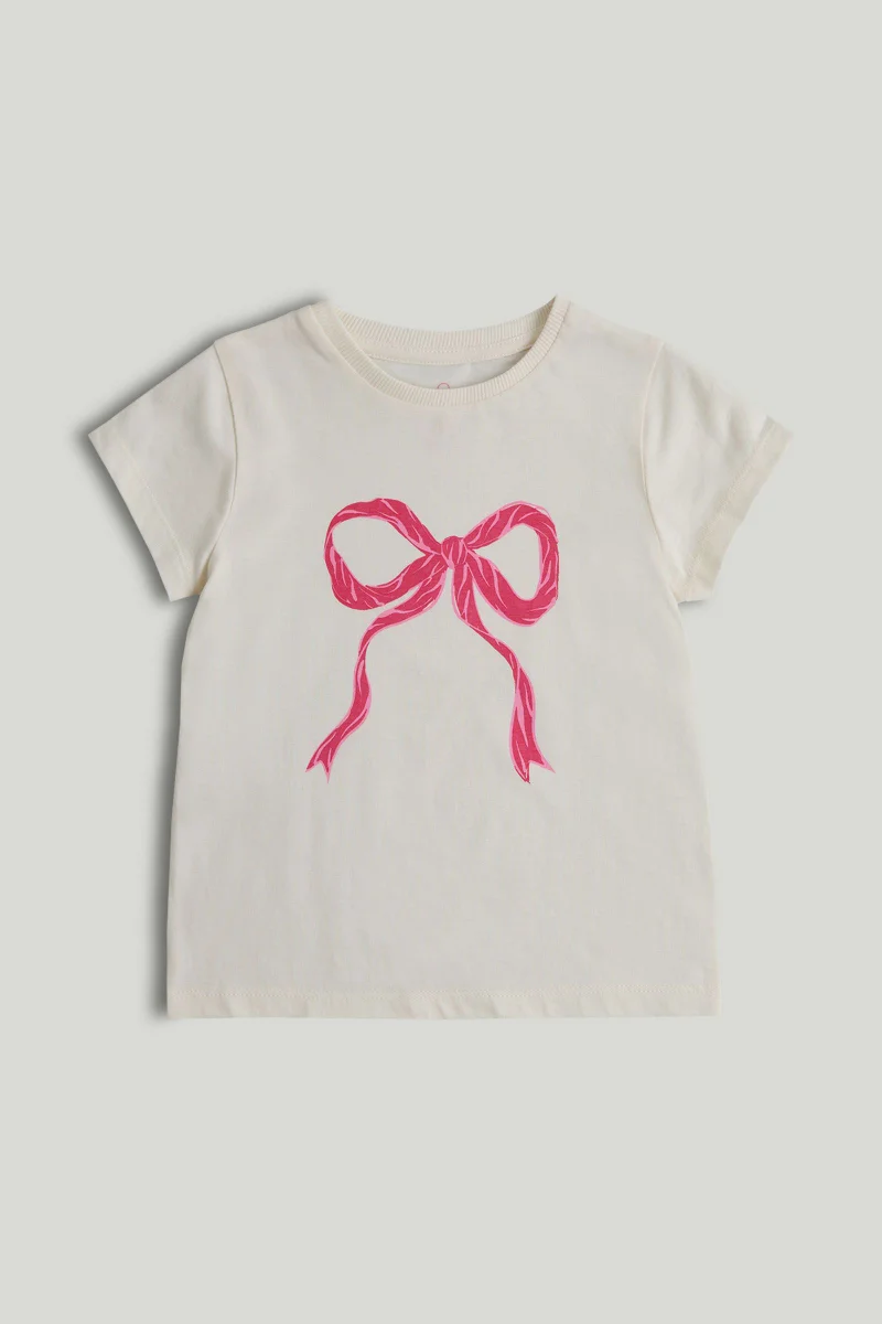 مذركير تيشيرت بفيونكة كريمي