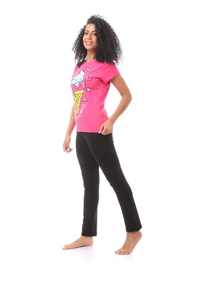 Andora - Cupcakes Printed Cute Sleeveless Tee & Shorts Pajama-Watermelon - Image 1