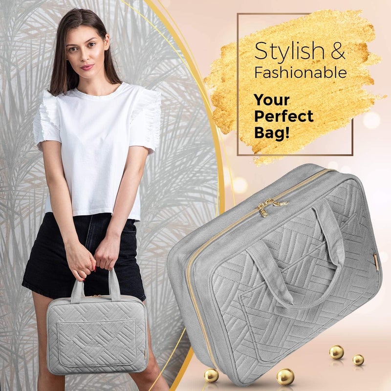 BOACAY Extra Large Hanging Travel Toiletry Bag for Women & Men, Makeup Bag - Image 4