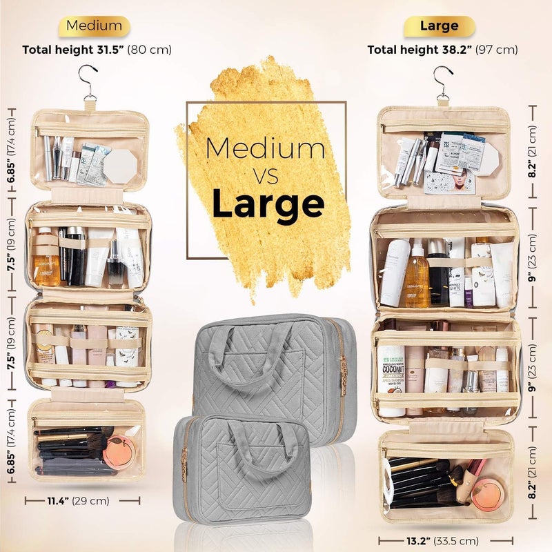 BOACAY Extra Large Hanging Travel Toiletry Bag for Women & Men, Makeup Bag - Image 3