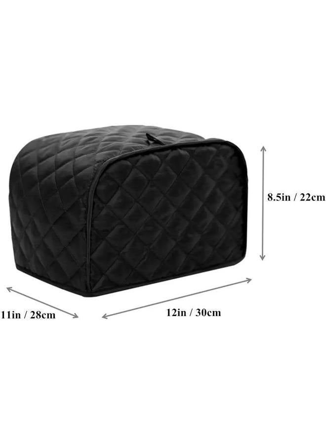 Toaster Cover, Kitchen Small Appliance Cover Fingerprint and Greasy Protection,Machine Washable Polyester Toaster (Black)-33*27*21.5cm  - Image 5