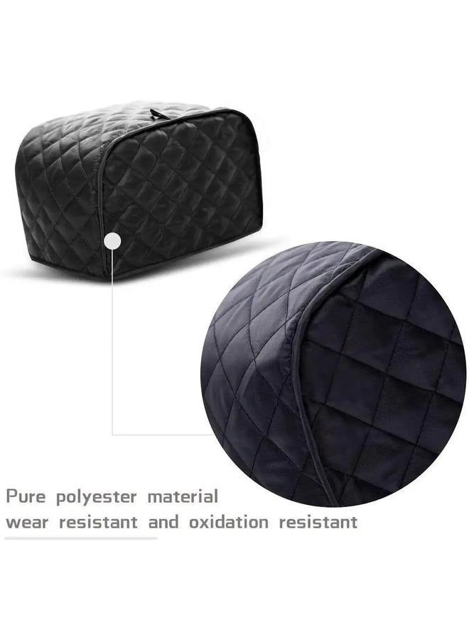 Toaster Cover, Kitchen Small Appliance Cover Fingerprint and Greasy Protection,Machine Washable Polyester Toaster (Black)-33*27*21.5cm  - Image 3