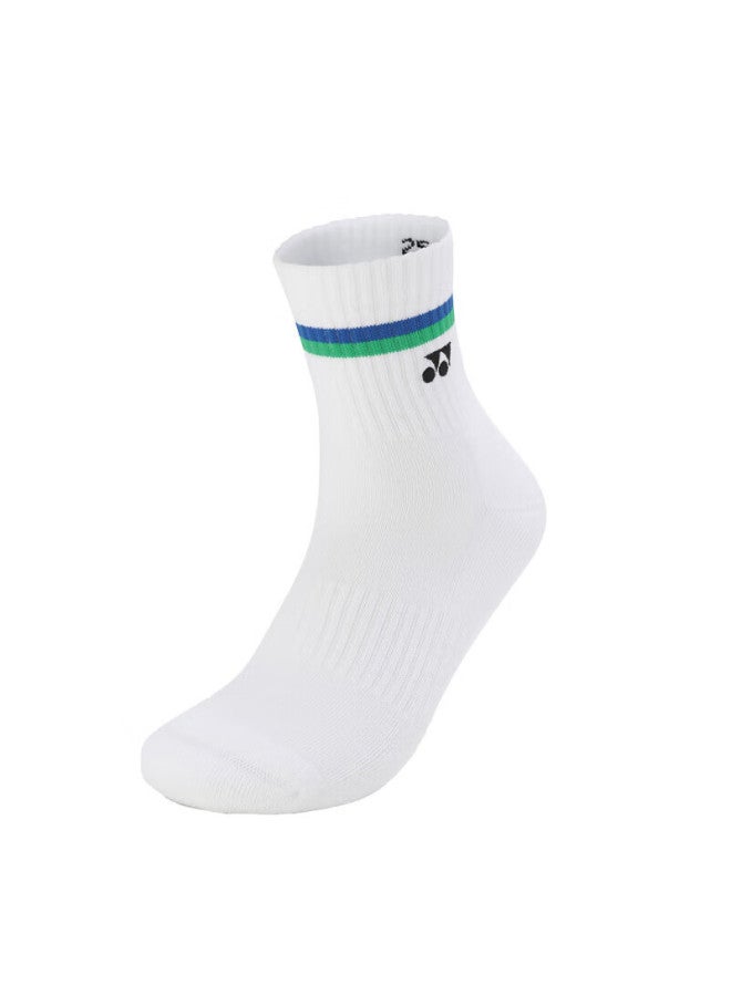 Yonex Yonex Badminton Socks, Sweat-absorbing And Breathable Sports Socks For Men, 145134bcr, White, Three-pair Pack  - Image 4