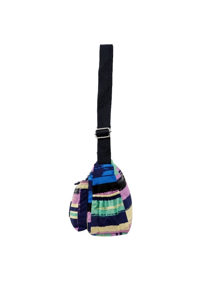 مجموعة كابريس حقيبة كروس متوسطة للرجال والنساء من كابريس كولكشن – نايلون مقاوم للماء، خفيفة الوزن ومدمجة، بتصميم خطوط أفقية متعددة الألوان - Image 3