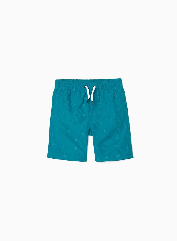 Zippy Swim Shorts for Boys, Aqua Green