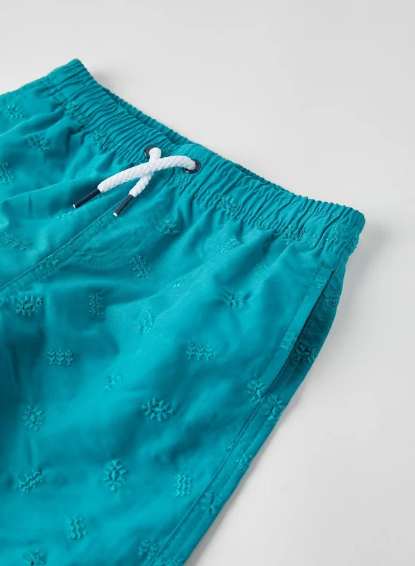 Zippy Swim Shorts for Boys, Aqua Green