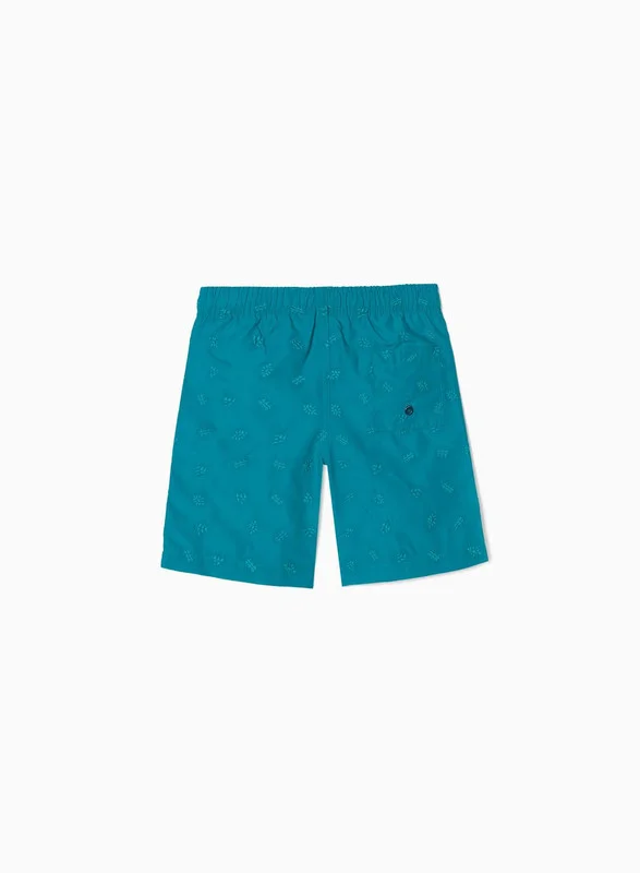 Zippy Swim Shorts for Boys, Aqua Green
