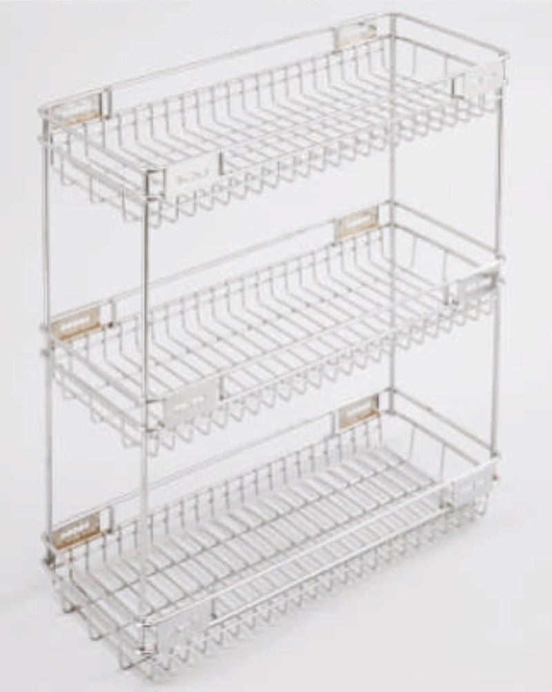 RODIO Rodio Sliding 3 Rack Cabinet Organizer Bottle Holder and Spice Rack with Blum Soft Close undermount slides for super easy kitchen organization on small spaces - Image 4