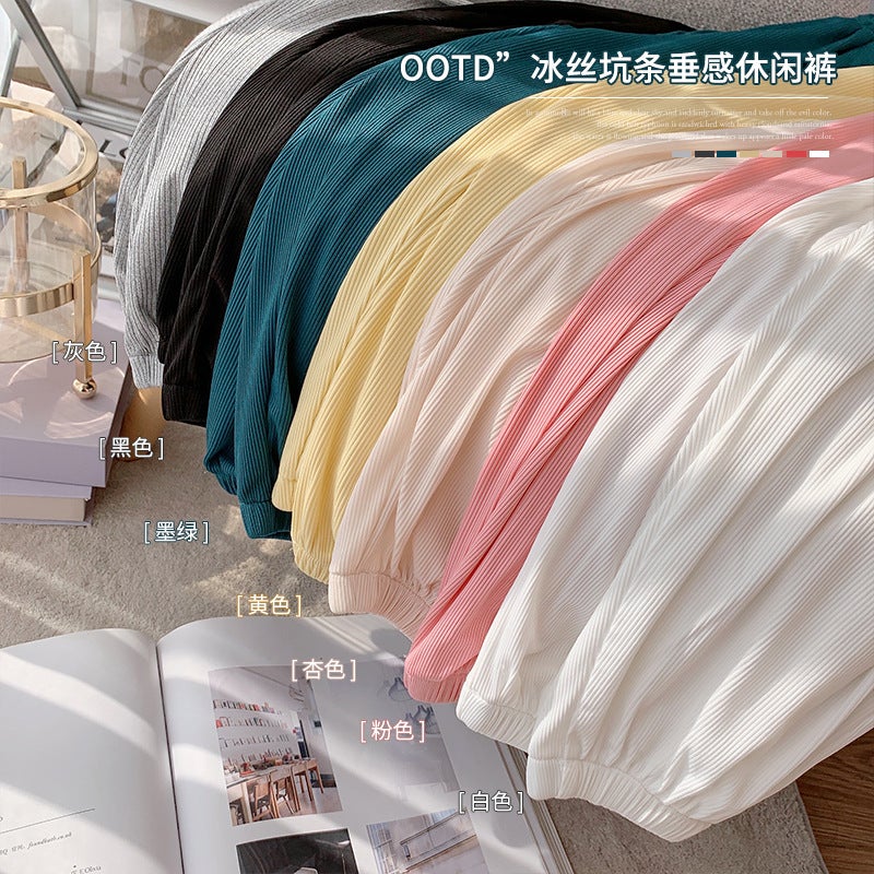 Girls' Anti-Mosquito Pants Summer Thin Ice Silk Pants Children'S Western Style Casual Pants Baby Girls' Sports Pants - Image 2