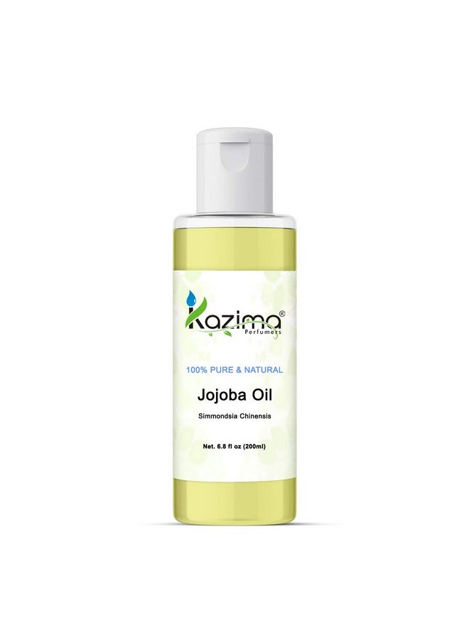 KAZIMA Jojoba Cold Pressed Carrier Oil - 100% Pure Natural Unrefined - Exceptional Moisturizer For Face, Skin, Hair & Nails - Perfect For Sensitive & Dry Skin - Enriched In Fatty Acids, Vitamins C And E (200Ml)  - Image 1