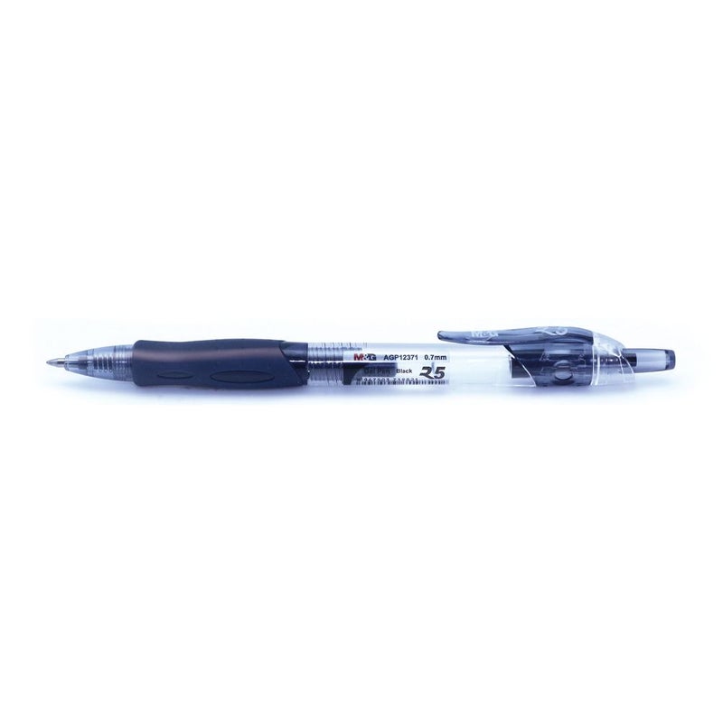 M&G Retractable Gel Pen 0.7mm Comfort Rubber Grip - Black
