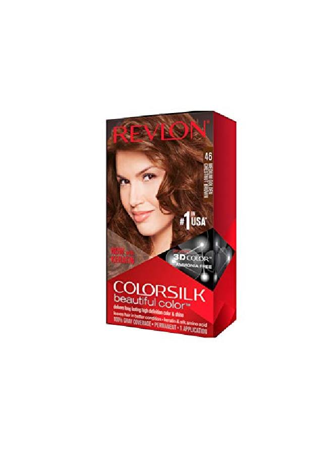 Revlon Colorsilk Beautiful Color Medium Golden Chestnut Brown [46] 1 ea (Pack of 2) - Image 2