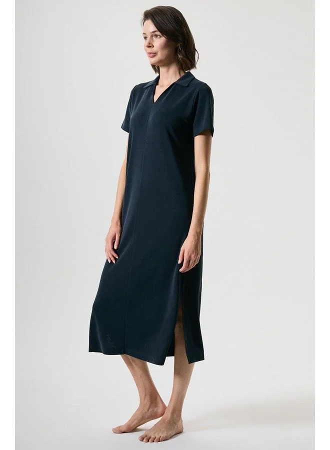 Penye Mood  TENCEL™ polo collar dress. for Women | Best Price UAE