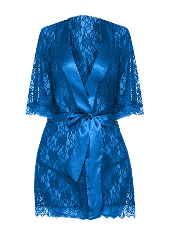 MARGOUN MARGOUN Women's Lace Kimono Robe Babydoll Lingerie Mesh Nightgown W396  - Image 1
