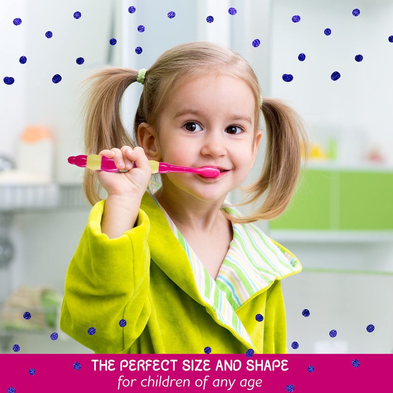 Lingito Kids Toddler Toothbrush Pack - Soft Toothbrush for Tiny Hands Boys & Girls (2-4 Years) - 4 Pack With Timer - Image 5