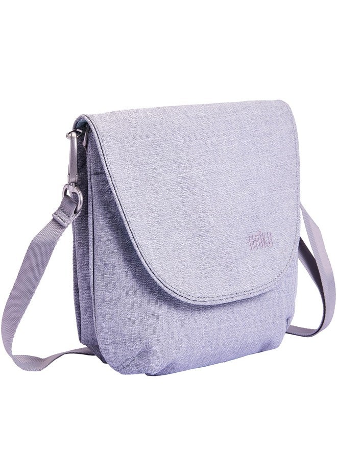 HAIKU Bliss Eco-Friendly RFID Blocking Travel Crossbody Saddle Bag, Stone Gray - Image 3