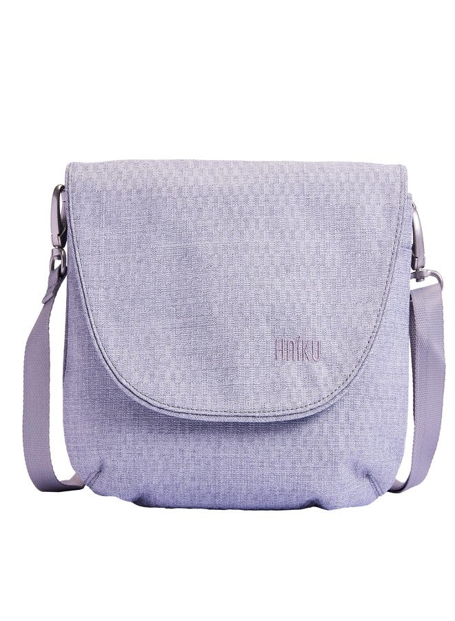 HAIKU Bliss Eco-Friendly RFID Blocking Travel Crossbody Saddle Bag, Stone Gray - Image 1