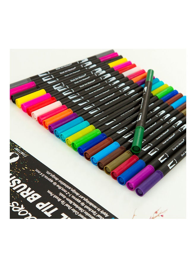 NIBEMINENT 60-Count Dual Tip Marker Set with Box Multicolour - Image 1