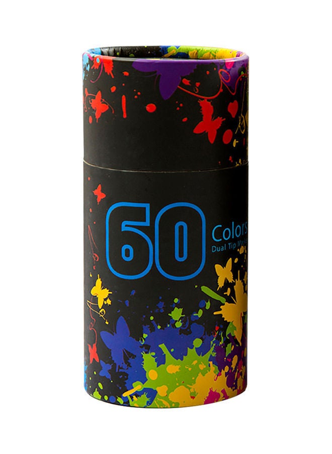 NIBEMINENT 60-Count Dual Tip Marker Set with Box Multicolour - Image 2