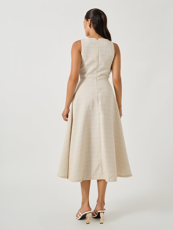 Styli Tweed Asymmetric Dress - Image 5