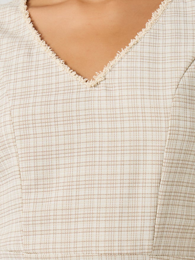 Styli Tweed Asymmetric Dress - Image 4