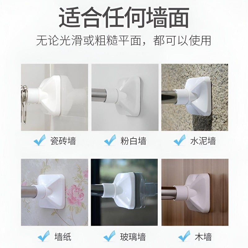 Extendable Curtain Rod - Stainless Steel Tension Rod 70-120cm, 25mm Thick, No-Drill Mount for Windows, Closets, Bathrooms, Heavy-Duty and Rust-Resistant - Image 3