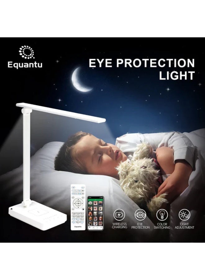 كروني مصباح طاولة كروني SQ-905 Guran بمكبر صوت، إضاءة ناعمة مع شحن لاسلكي للهاتف - Image 3