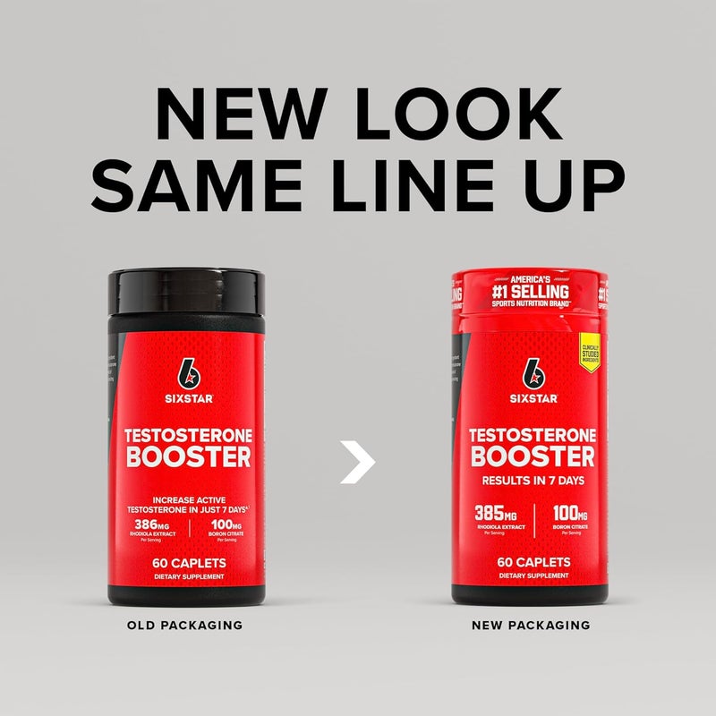 SIX STAR مكمل تعزيز التستوستيرون للرجال من سكس ستار نيوترشن مع مستخلص الروديولا وسيتريت البورون  مكملات صالة الألعاب الرياضية للرجال لنمو العضلات  القدرة  الطاقة  60 قرص - Image 2