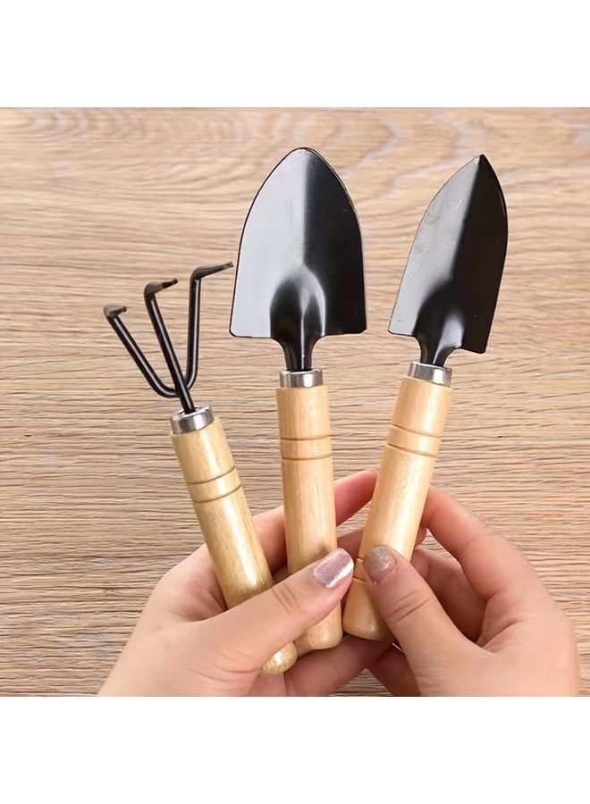 3pcs Ergonomic Gardening Tool Set Durable Shovel Rake Spade For Vegetables Flowers Succulents - Image 2