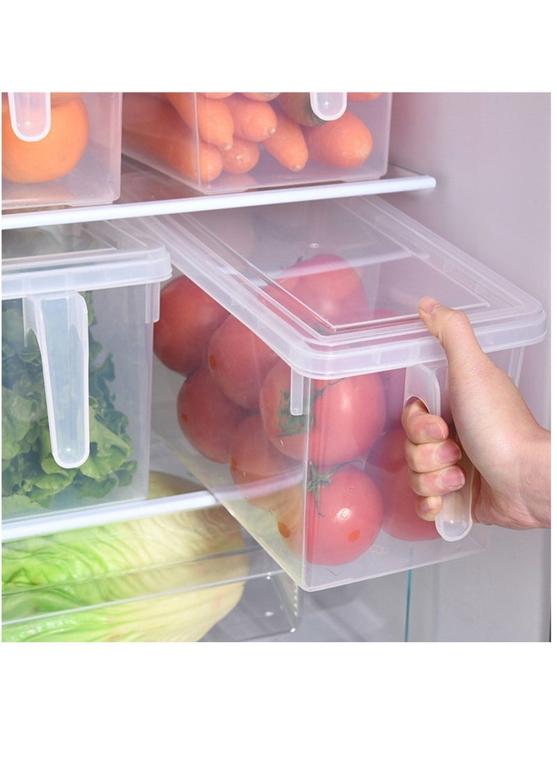 Cozara 4-Piece Fridge Plastic Food Storage Containers With Lids Clear 31x15x16cm  - Image 1