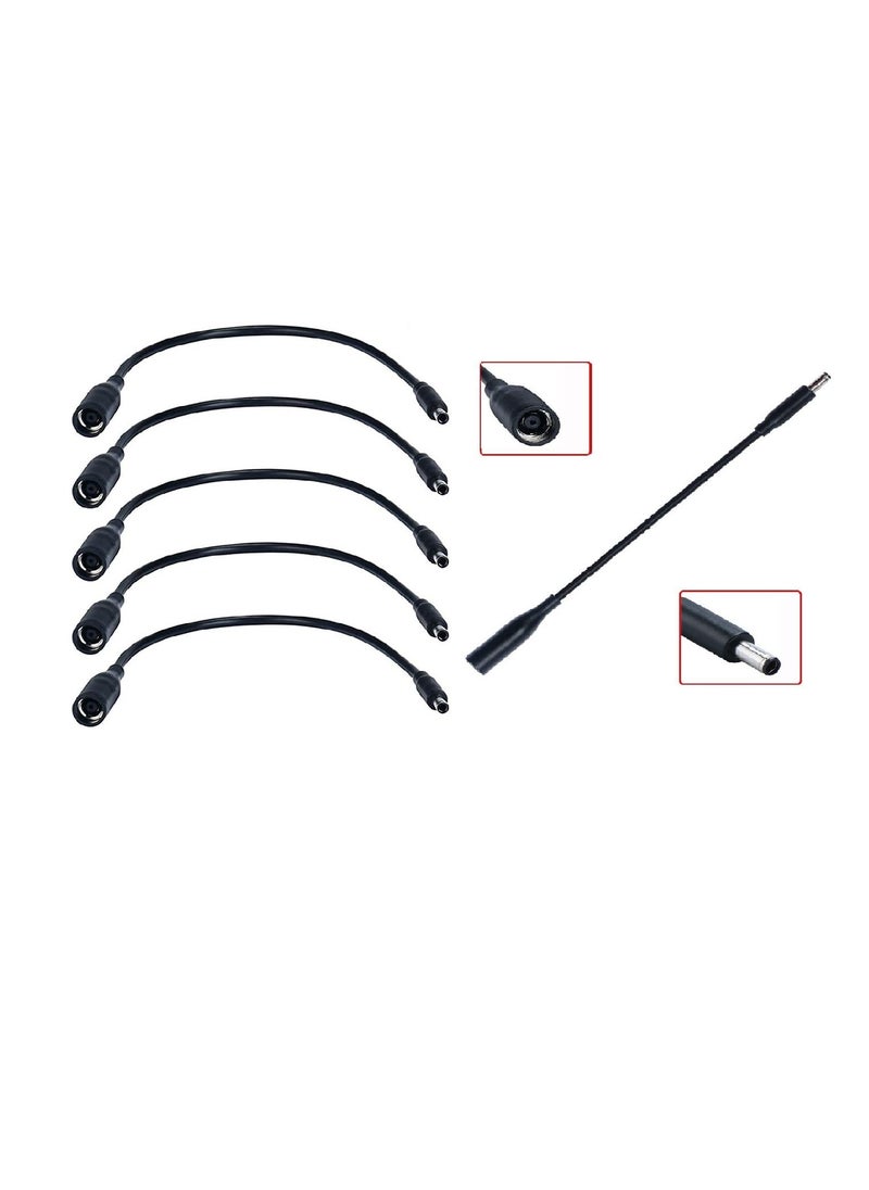 Ntech - Ntech 5 pieces pack  Dell charger power adapter connector Cable DC jack /Female 7.4mm x 5.0mm to 4.5mm x3.0mm Male Compatible for Dell Hp - Image 1