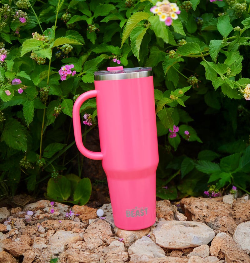 Greens Steel Beast 50 oz Tumbler Stainless Steel Vacuum Insulated Coffee Ice Cup Double Wall Travel Flask (Cupcake Pink)  - Image 5