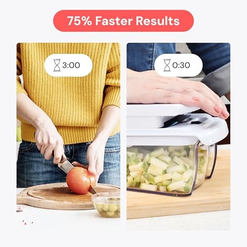 Fullstar The Original Pro Chopper - Vegetable Chopper and Spiralizer, Food Chopper with Container, Fruit Slicer, Kitchen Gadgets & Accessories, Home Essentials (8 in 1, Black) - Image 3