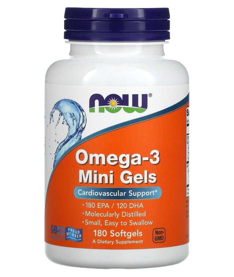 now Omega-3 Mini Gels 180 Softgels